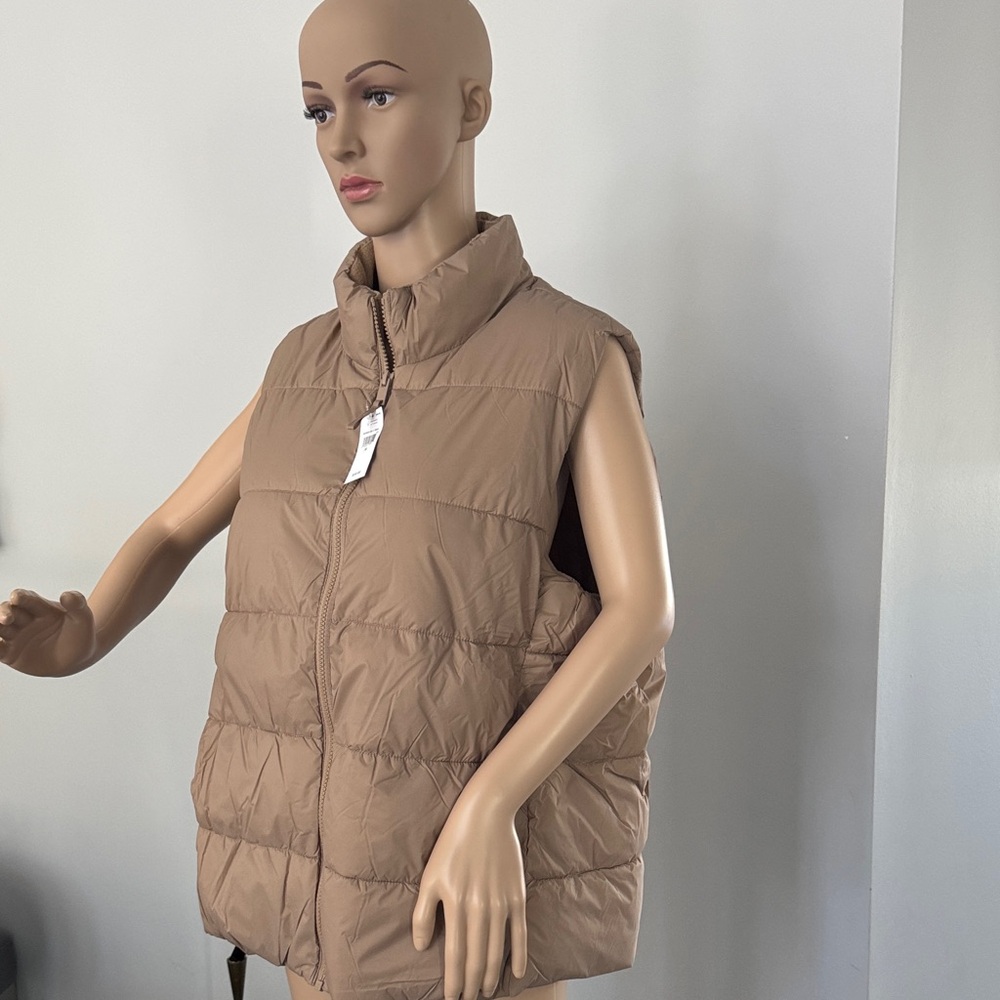 Tan Puffer Vest